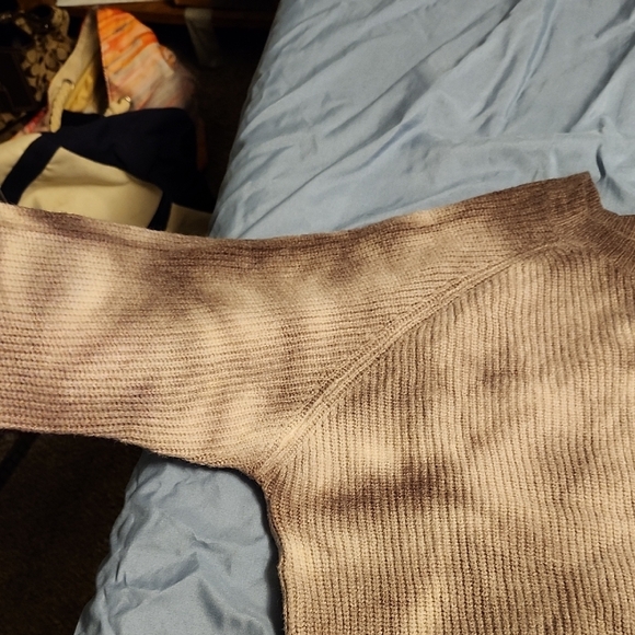 DAVI & DANI Cream and Brown Tie-Dye Sweater - Picture 3 of 5